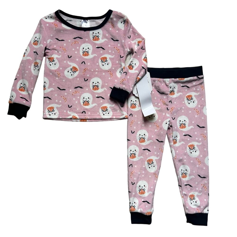 Modern Kids Girl's 2 Piece Halloween Ghost Fleece Sleepwear Set 12 Months New